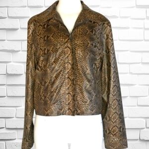 Vtg. Fuda Sport Faux Snakeskin Jacket (M)